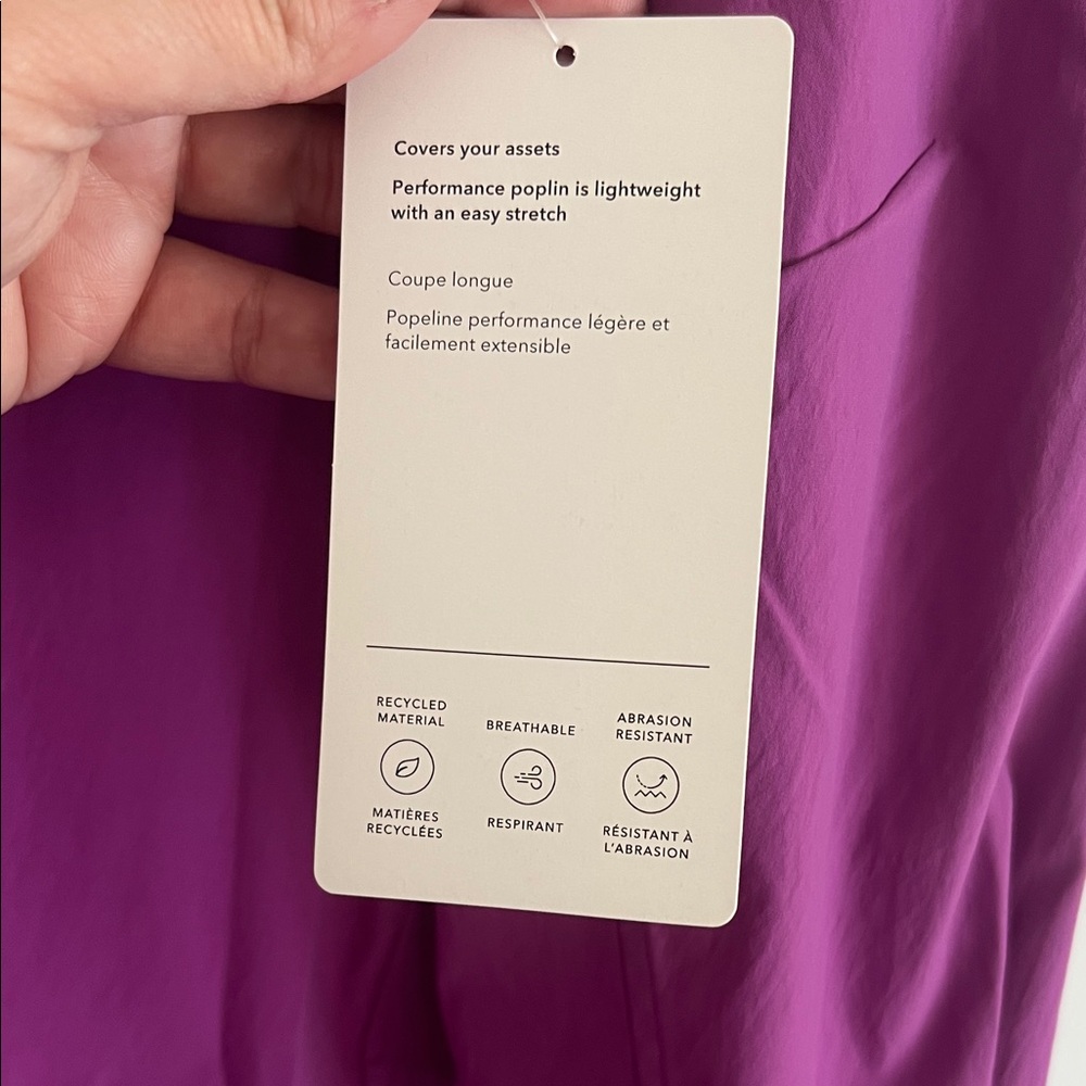Athleta Oversized Poplin Top Purple - Picture 8 of 14
